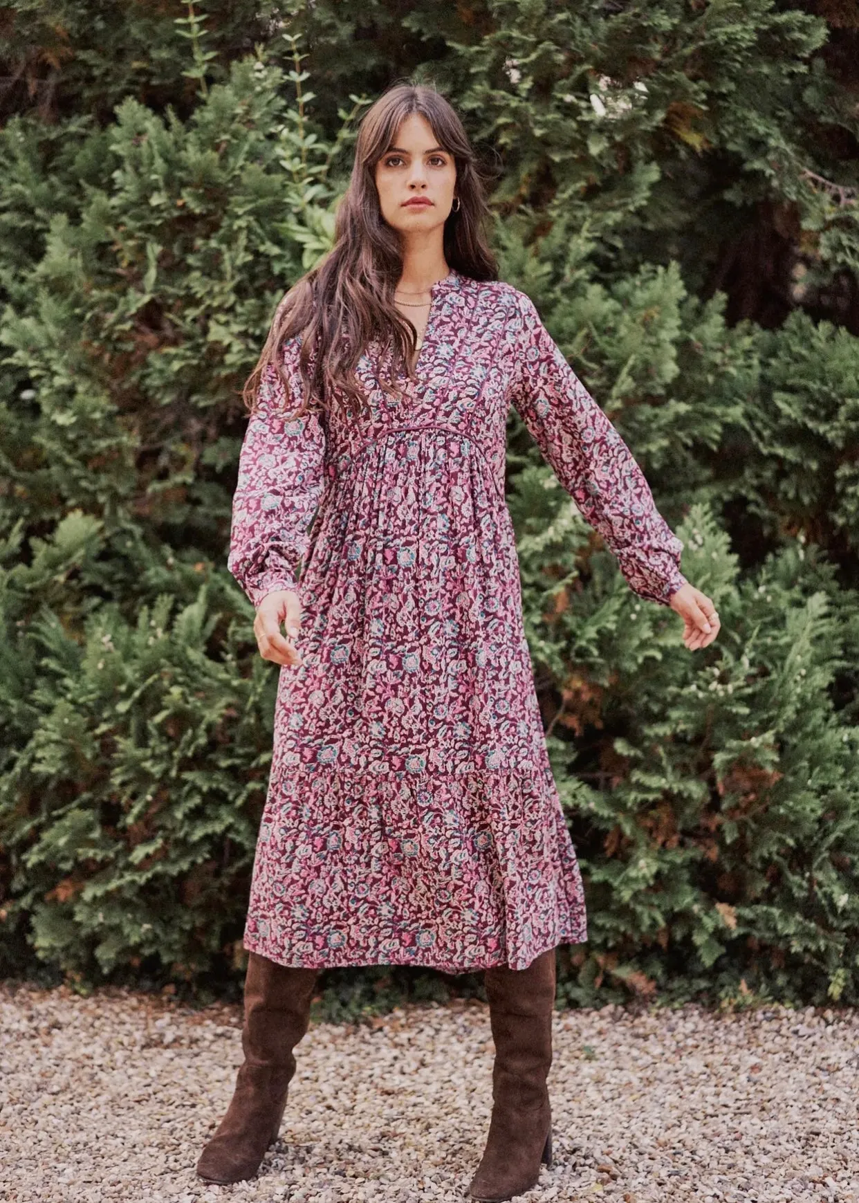 Magnolia Printed Midi Dress