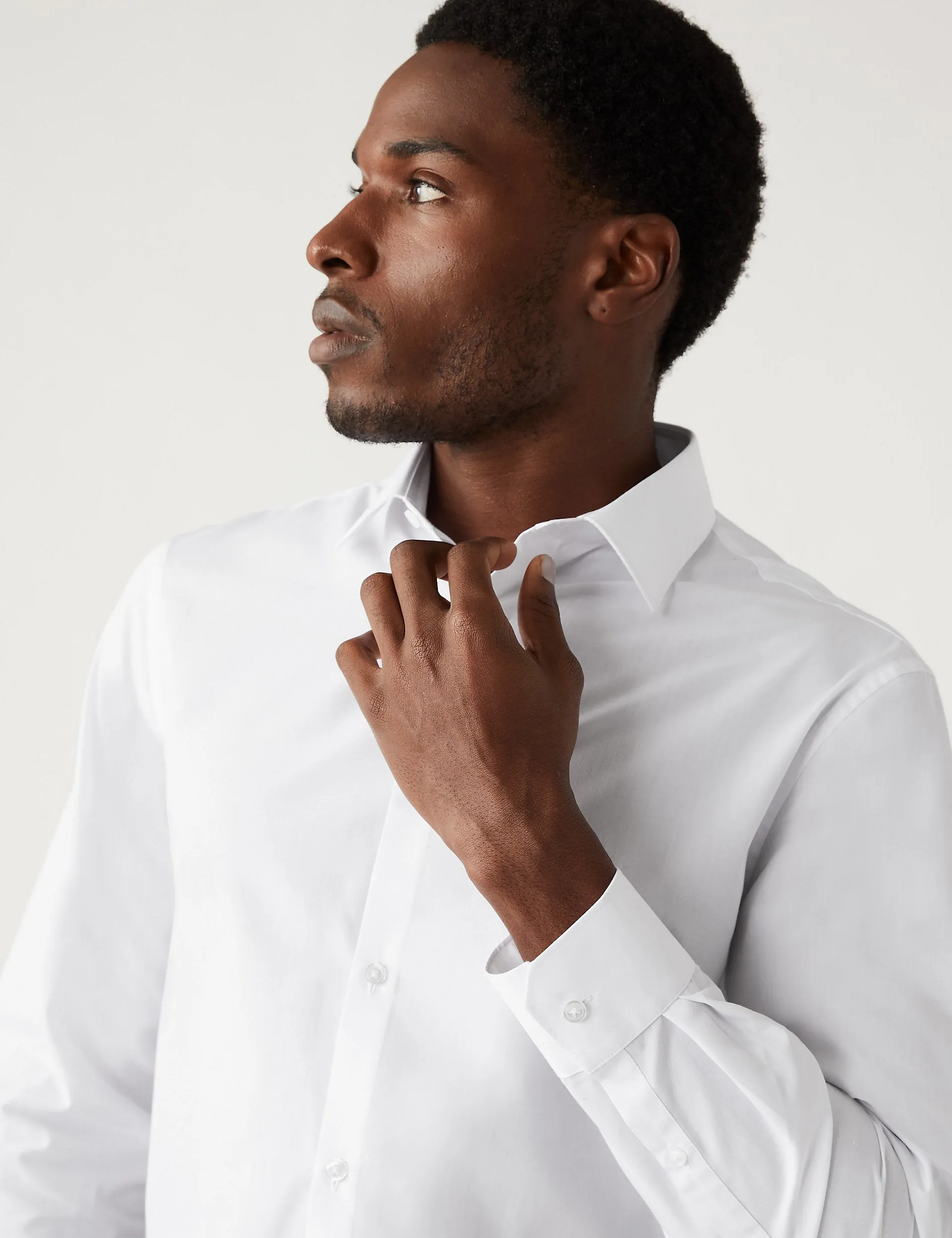 Marks & Spencer Regular Fit Easy Iron Shirt, White