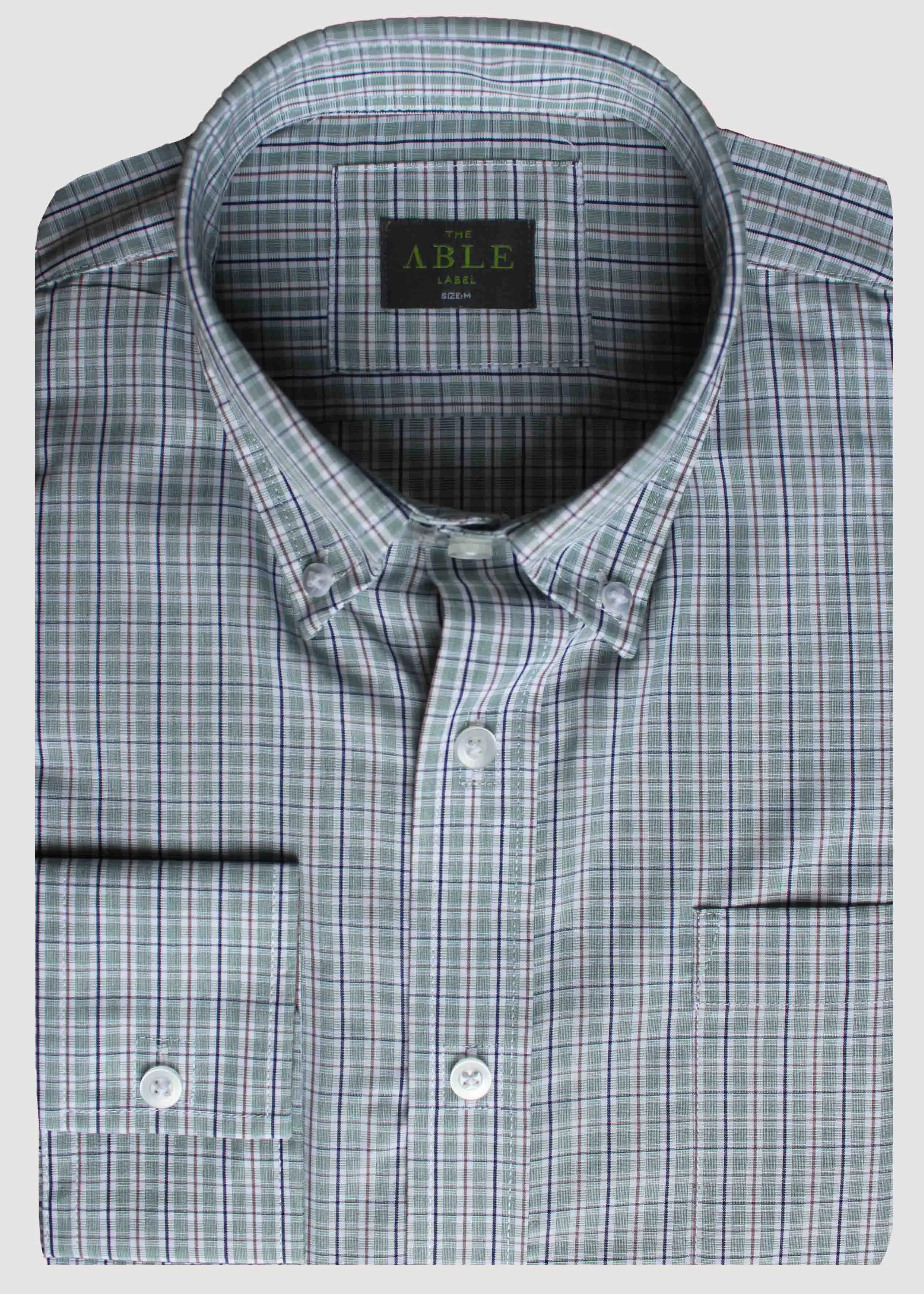 Marty Casual Check Easy-Care Easy Fastening Shirt