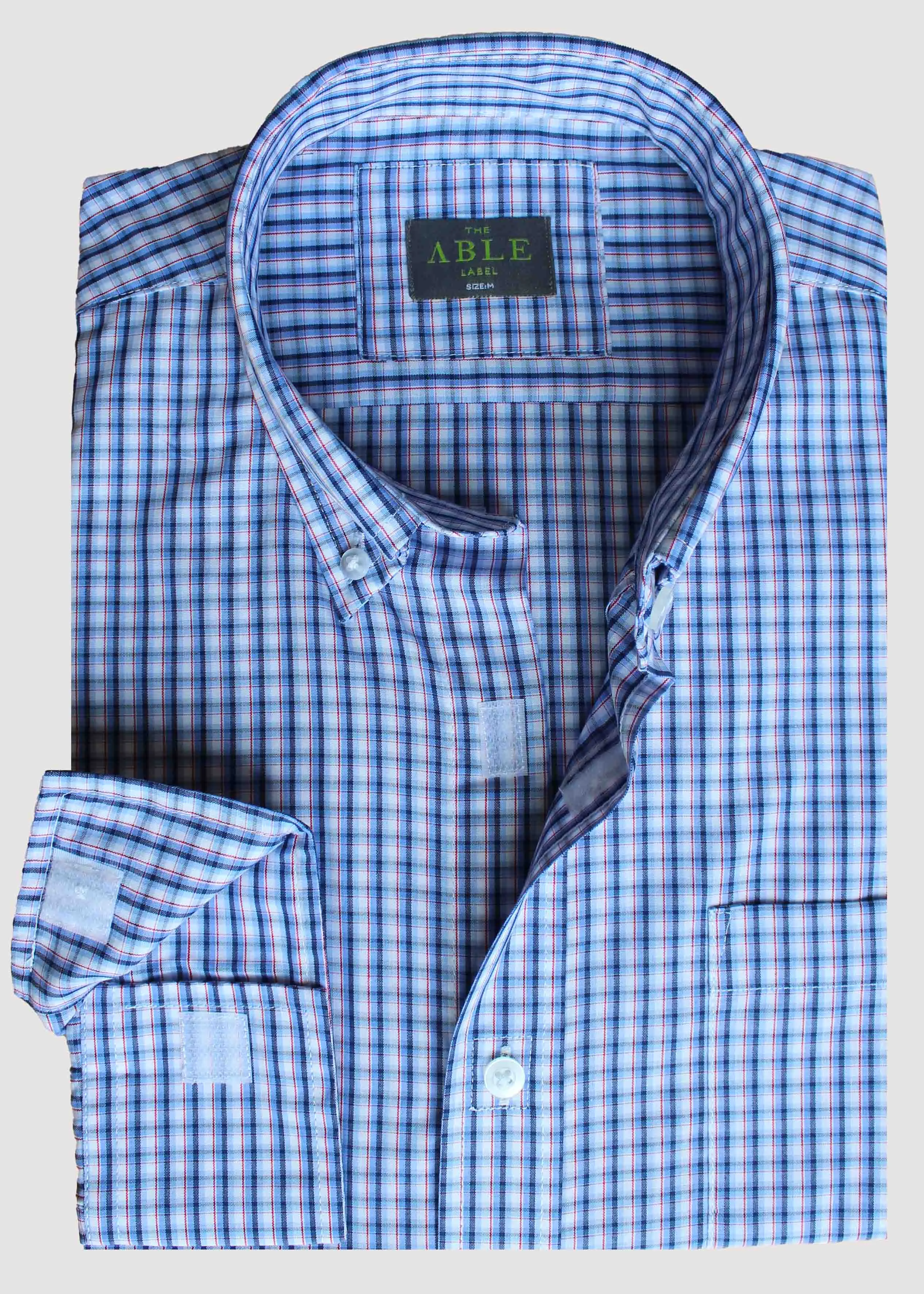 Marty Casual Check Easy-Care Easy Fastening Shirt