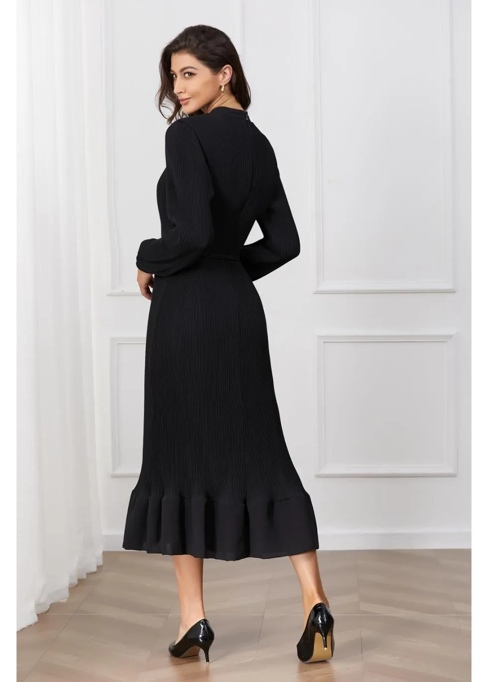 Midnight Grace Midi Dress