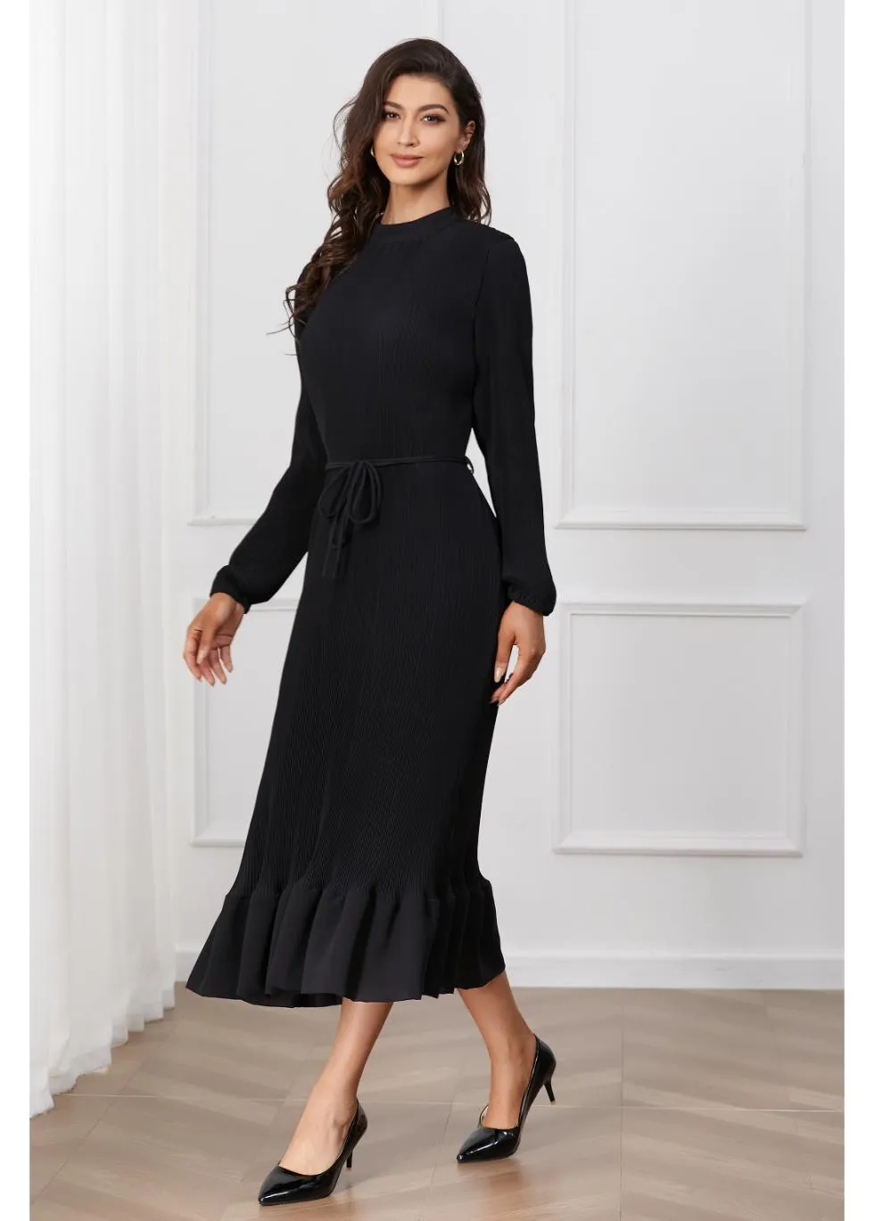 Midnight Grace Midi Dress