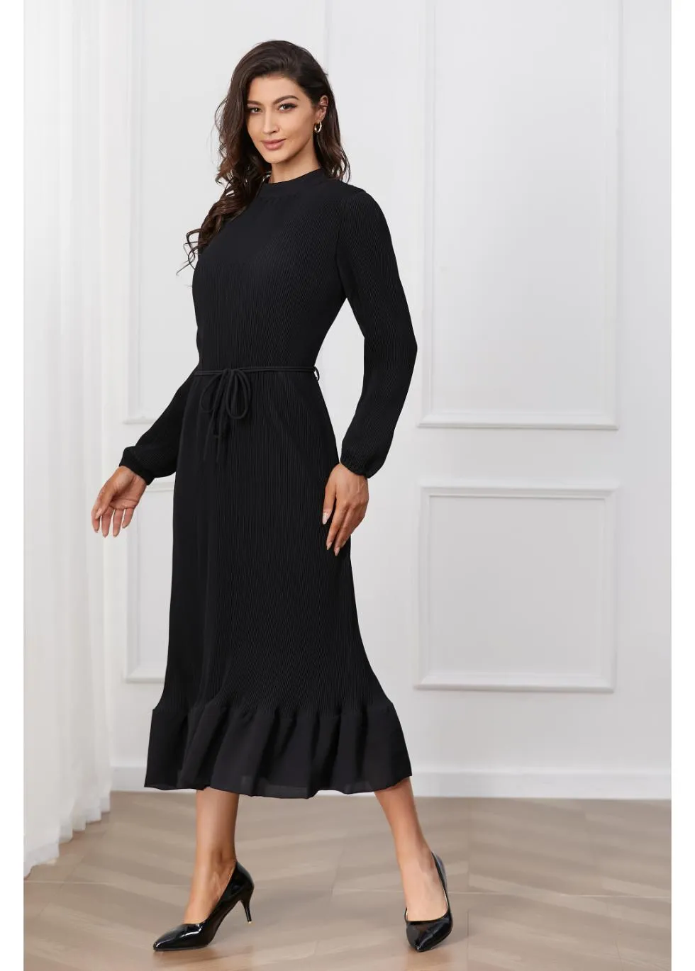 Midnight Grace Midi Dress