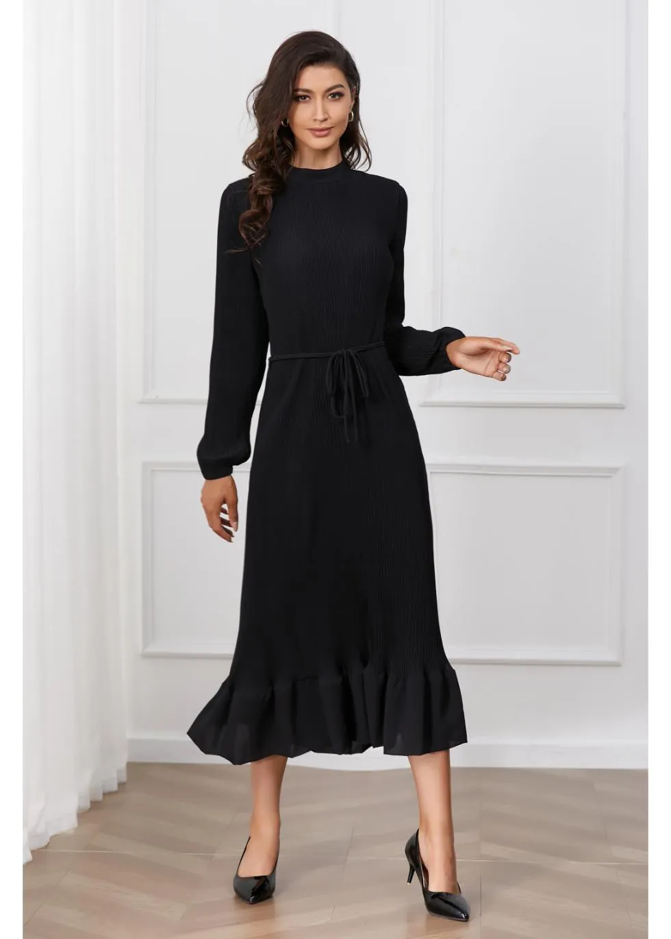 Midnight Grace Midi Dress