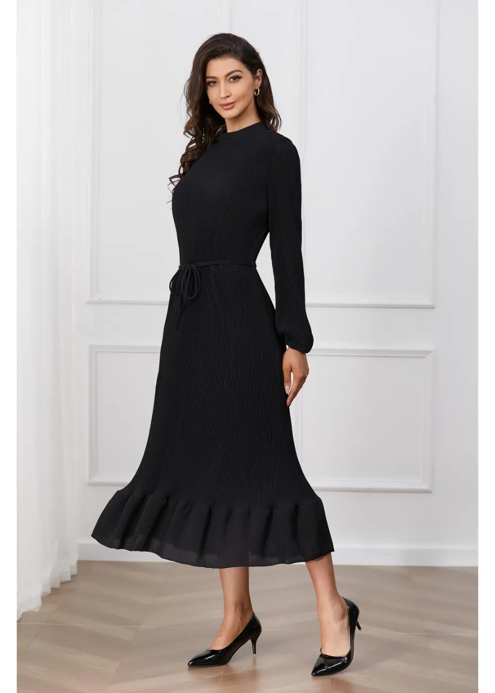 Midnight Grace Midi Dress