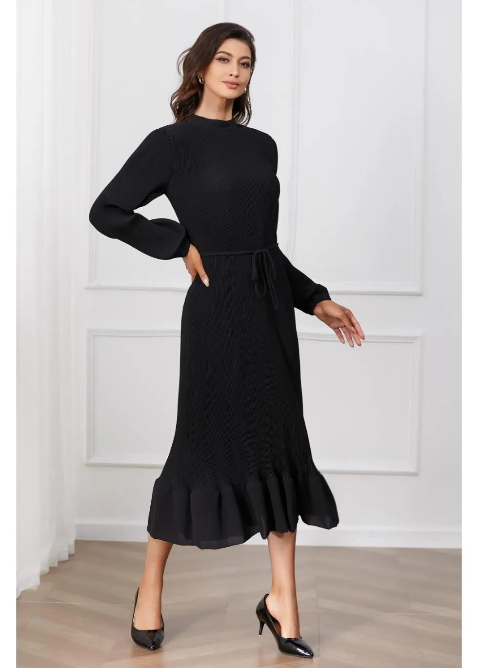 Midnight Grace Midi Dress