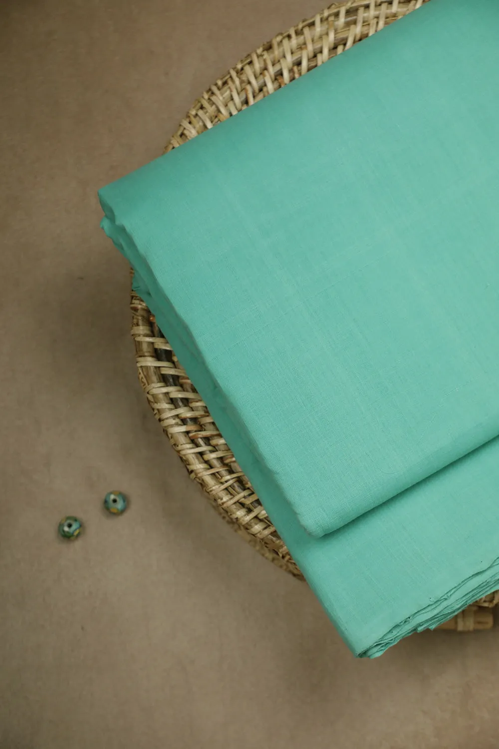 Mint Green Mangalagiri Cotton Fabric