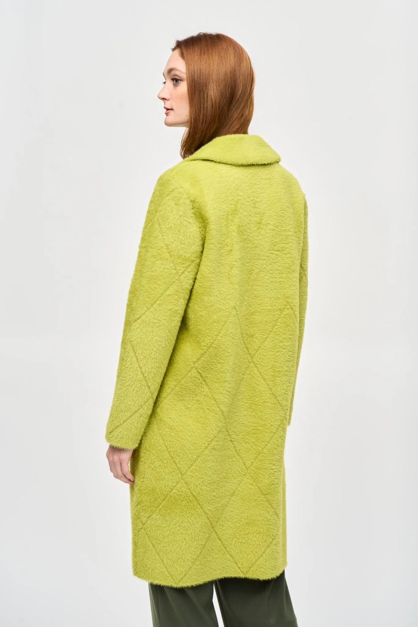 Notched Collared Coat Style 233951 │ Wasabi