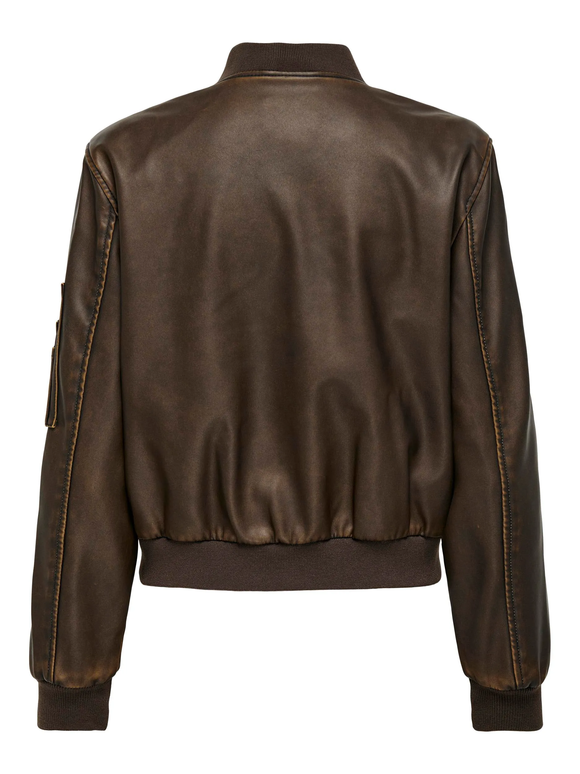 Only Womens Onlhallli Faux Leather Bomber Wren