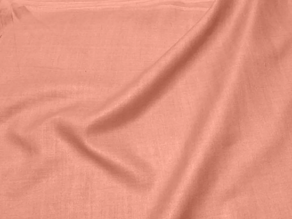 Peach Orange Plain Dola Silk Fabric