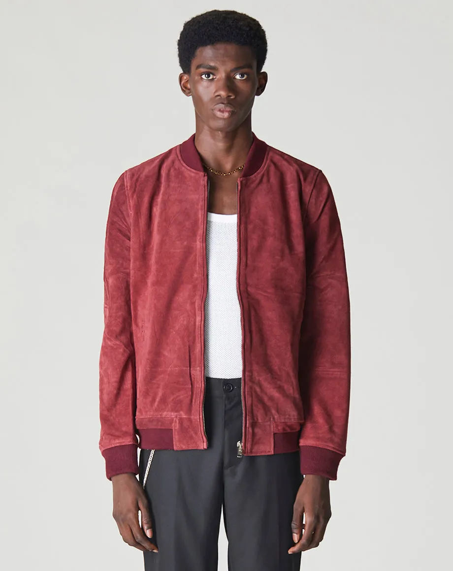 PLATO SUEDE BOMBER MENS JACKET | PORT