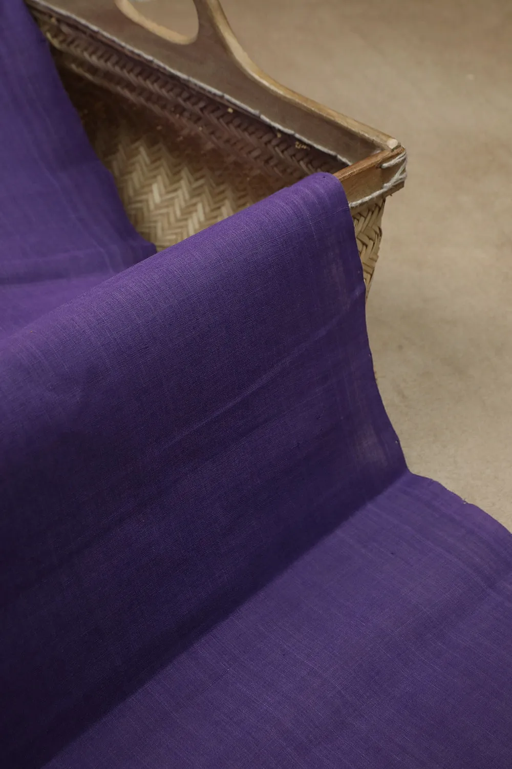 Poppy Purple Mangalagiri Cotton Fabric