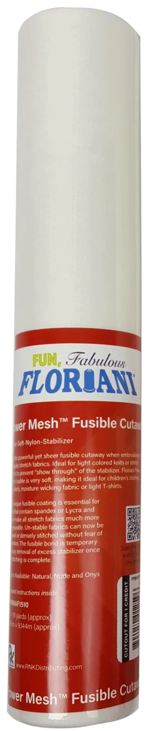 Power Mesh Fusible Cutaway Natural 12" 10 yards