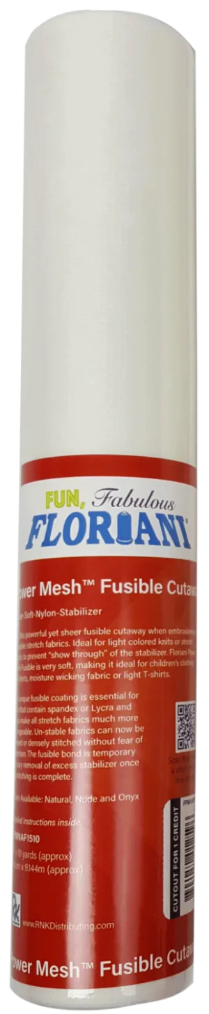 Power Mesh Fusible Cutaway Natural 12" 10 yards