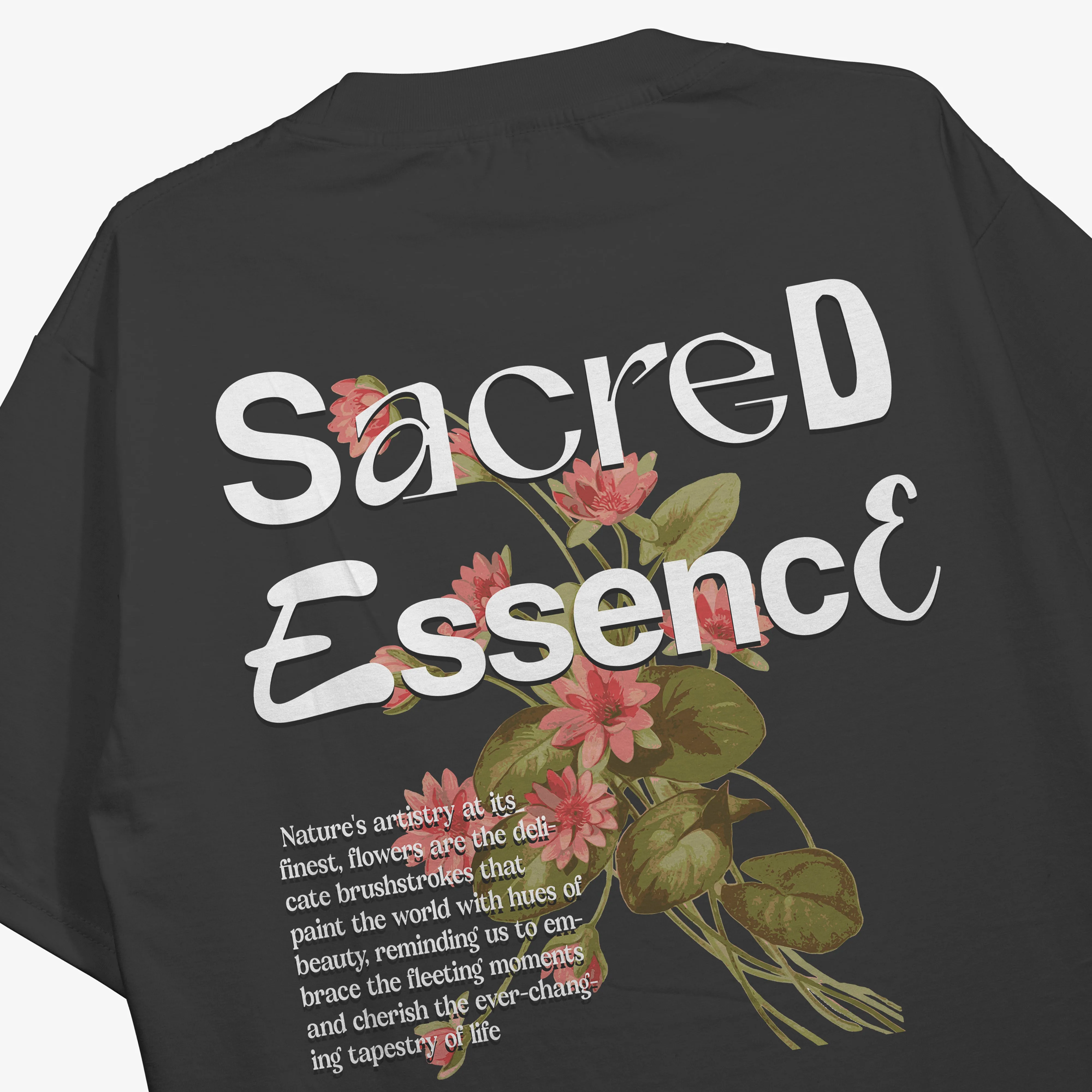 Sacred Essence Oversized Black Tshirt