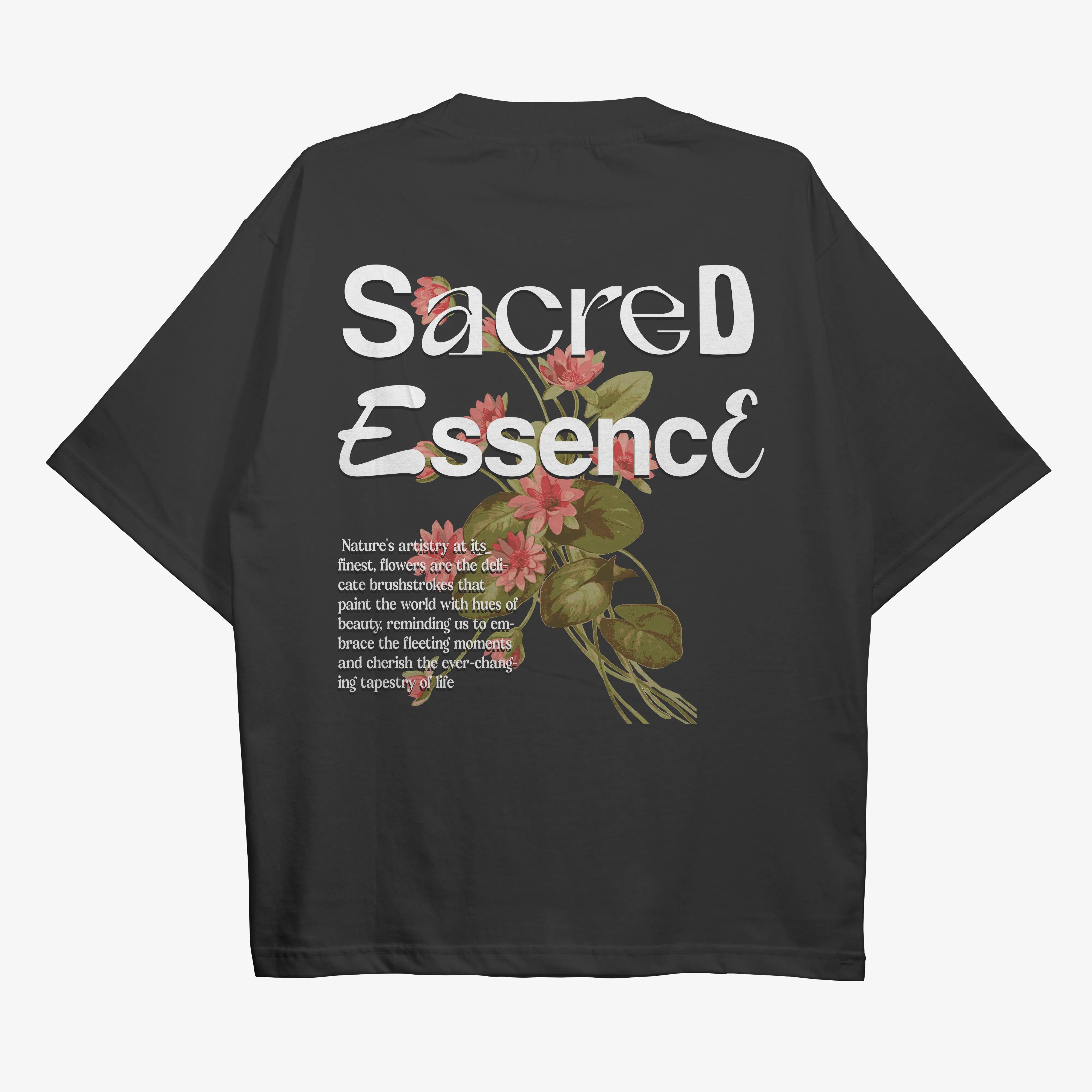 Sacred Essence Oversized Black Tshirt