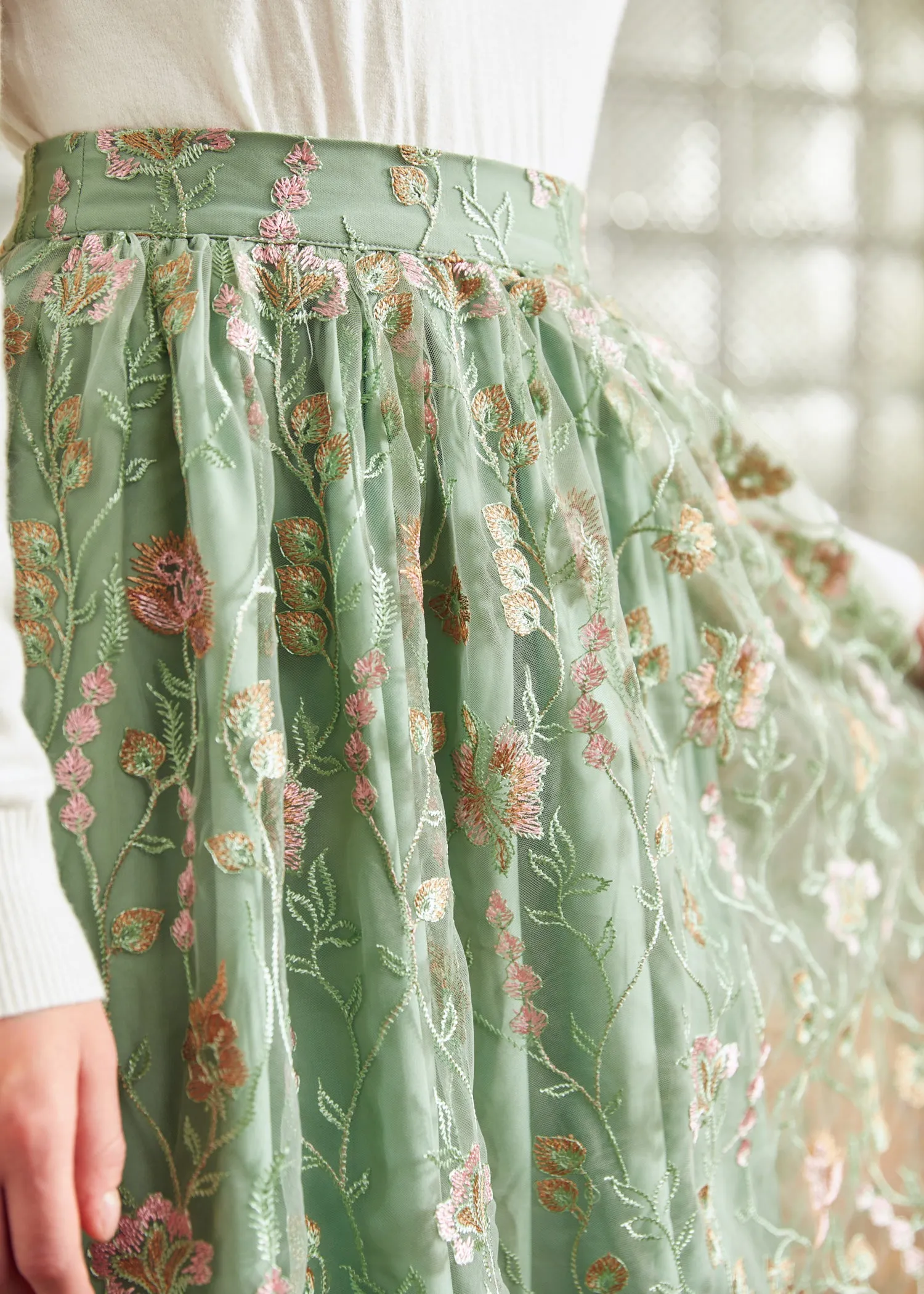 Sage Serenity Dirndl Skirt