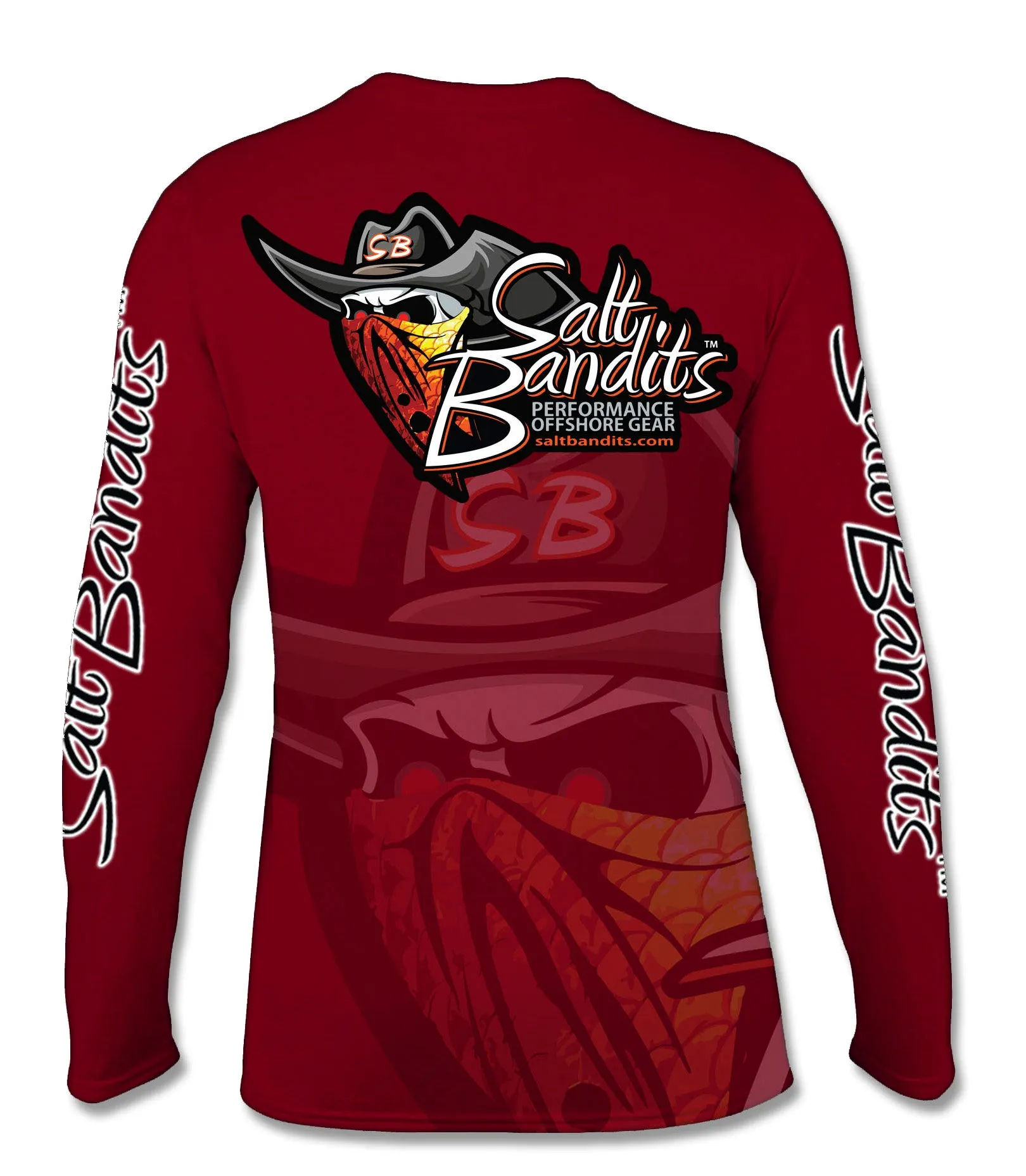 Salt Bandits™ Ghosted Tuna Logo Performance Long Sleeve T-shirt