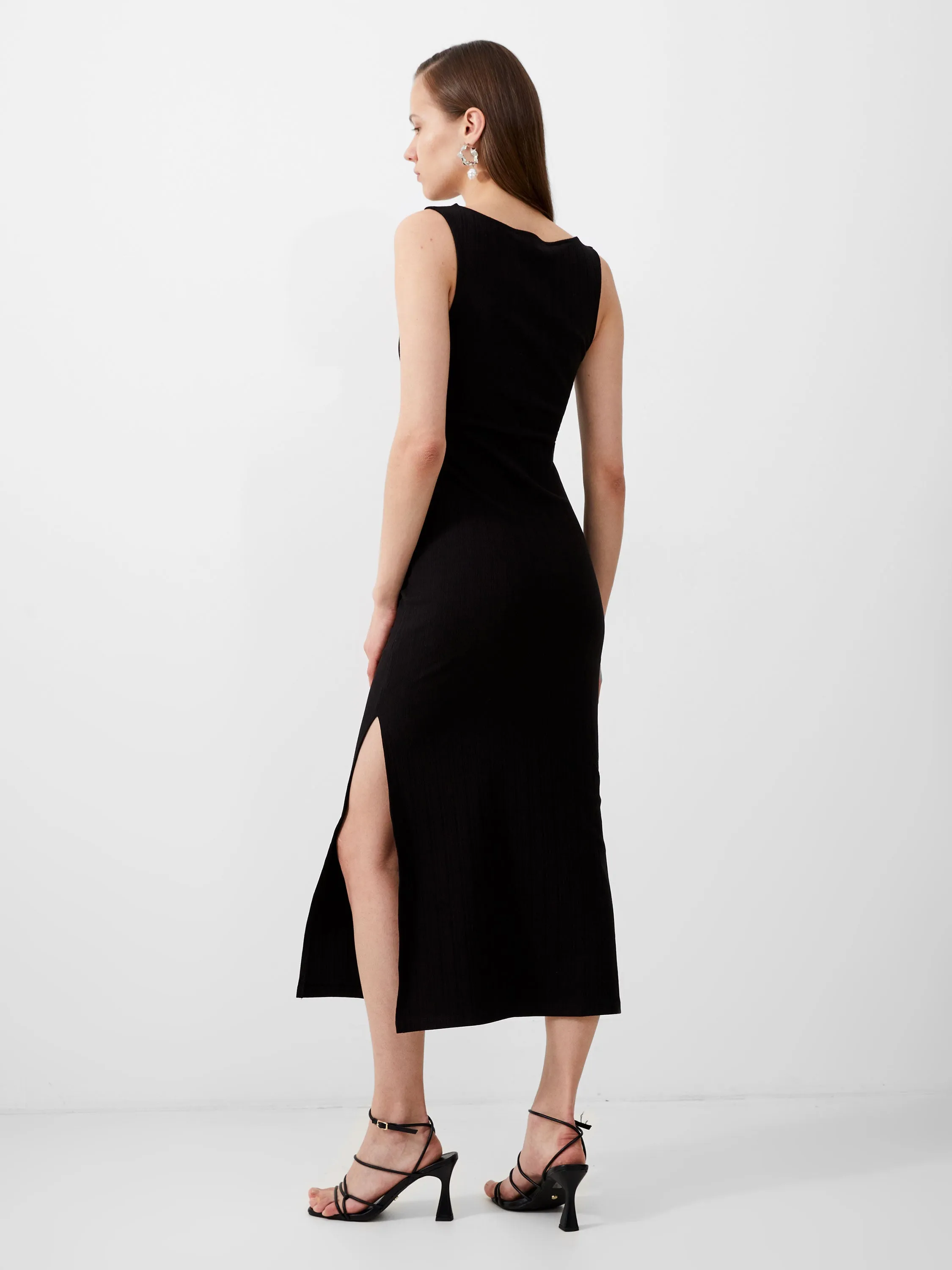 Sasia Boat Neckline Rib Dress