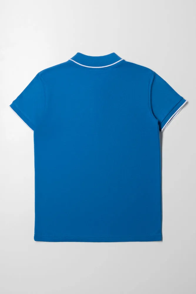 Short Sleeve Golfer Blue