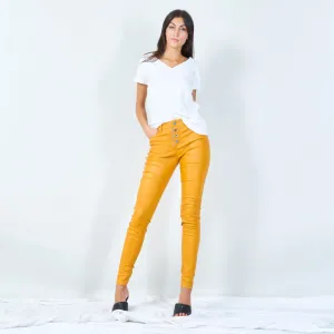 Slim-fit buttoned high-waist pants wholesale