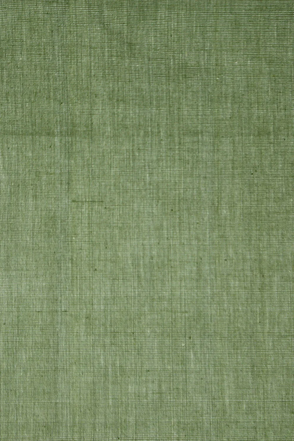 Subdued Green Yarn Dyed Handwoven Cotton Fabric