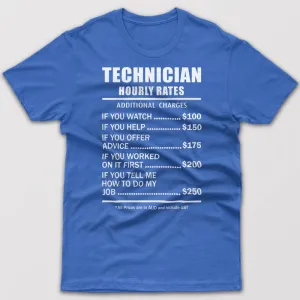 Technician Hourly Rates - T-shirt