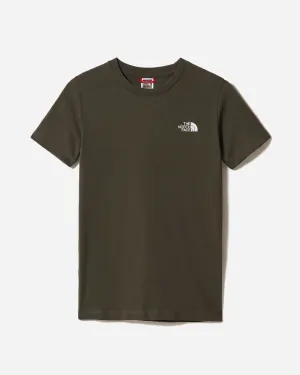 Teens Simple Dome Tee - Burnt Olive/White