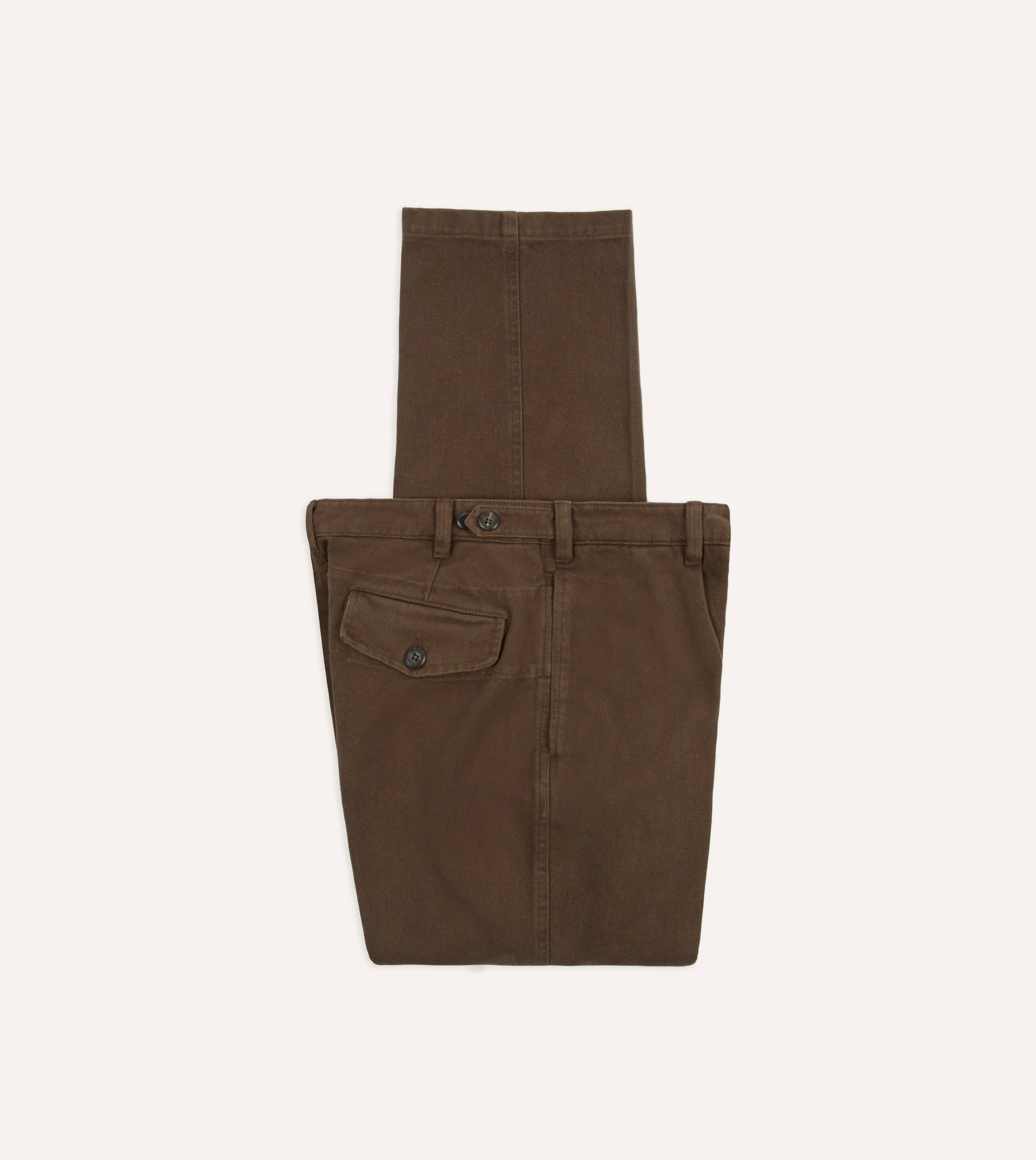 Tobacco Heavy Cotton Twill Games Trousers