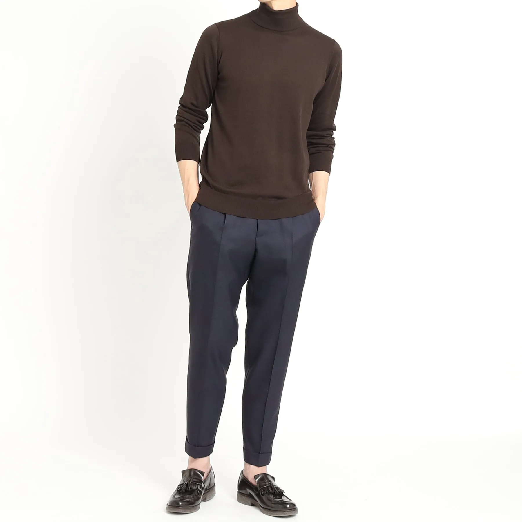 Twill Easy Trousers Color: Navy