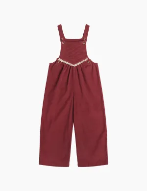 Veronica Dungarees in Apple Butter Velvet