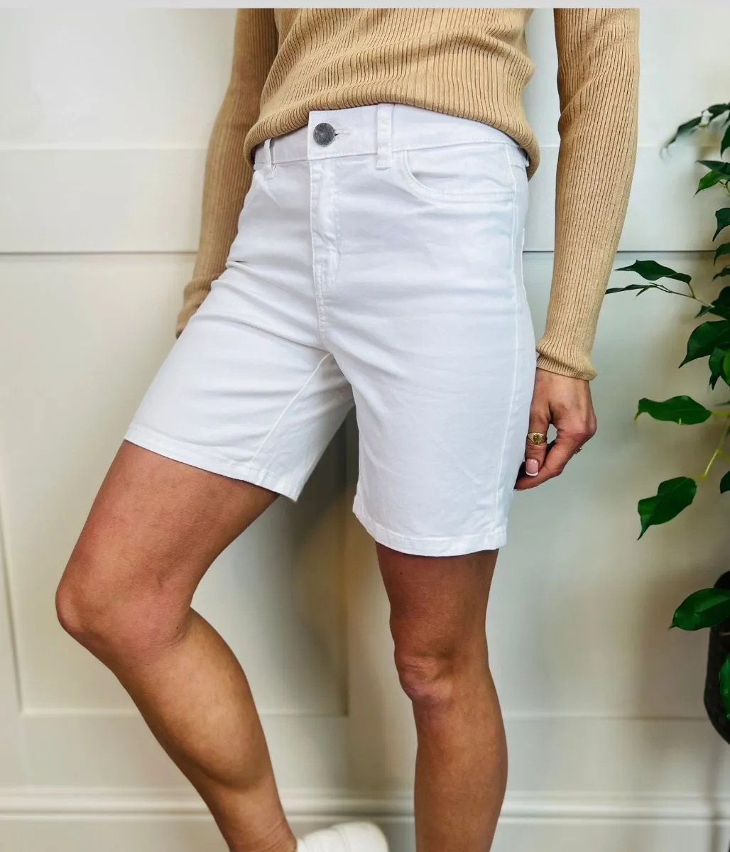 White Cotton Rich Shorts