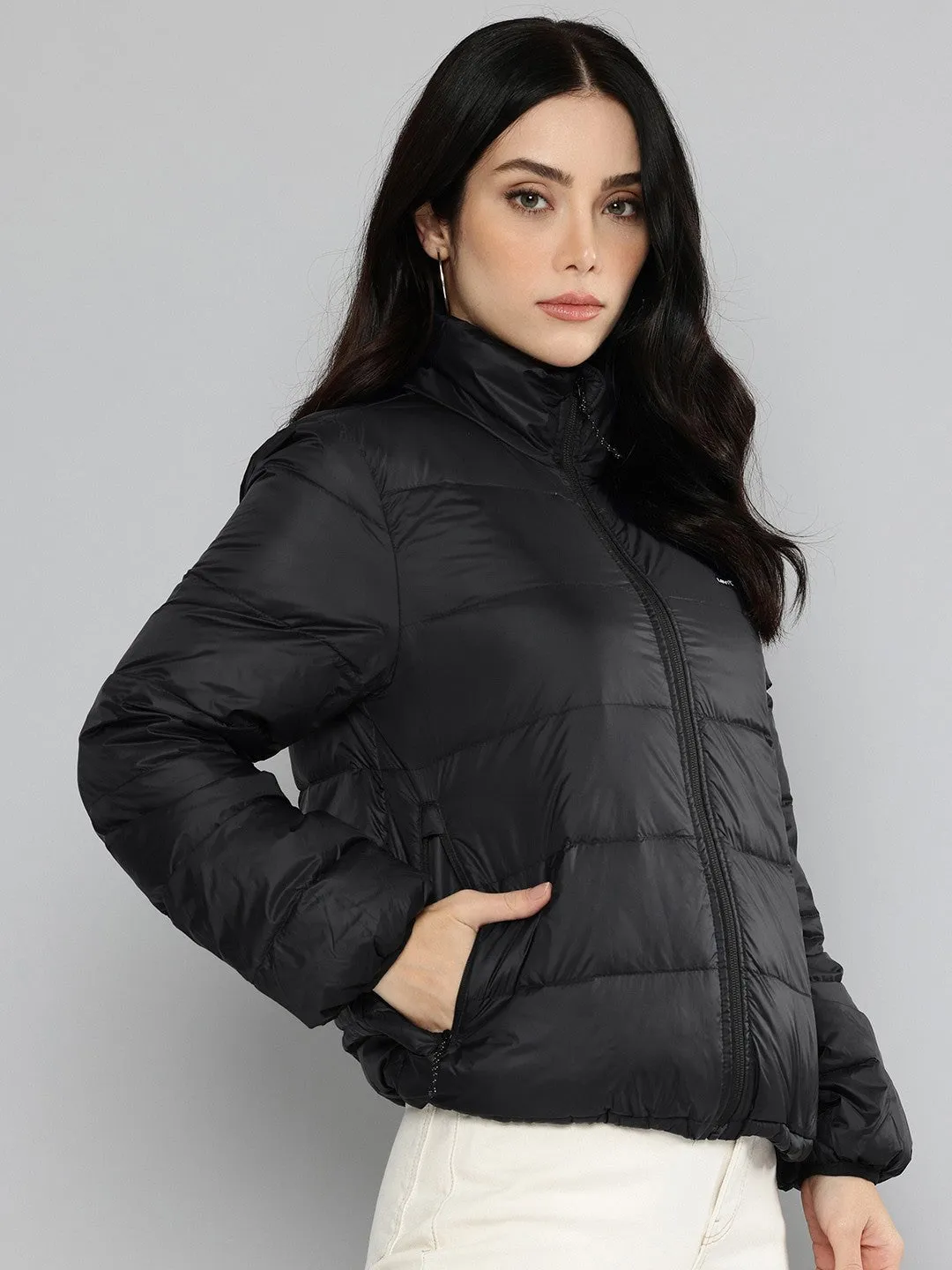 Women's Solid Black Jacket